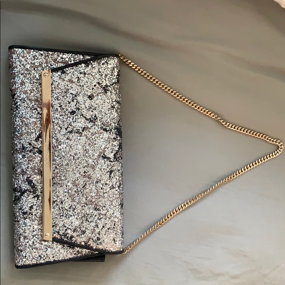 Jimmy Choo Glitter Clutch Margot